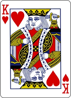 King of hearts is highest led suit card